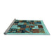 Sideview of Machine Washable Abstract Light Blue Contemporary Rug, wshcon1618lblu