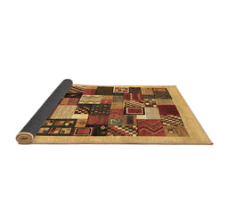 Sideview of Abstract Brown Contemporary Rug, con1618brn