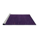 Serging Thickness of Machine Washable Contemporary Purple Rug, wshcon1619