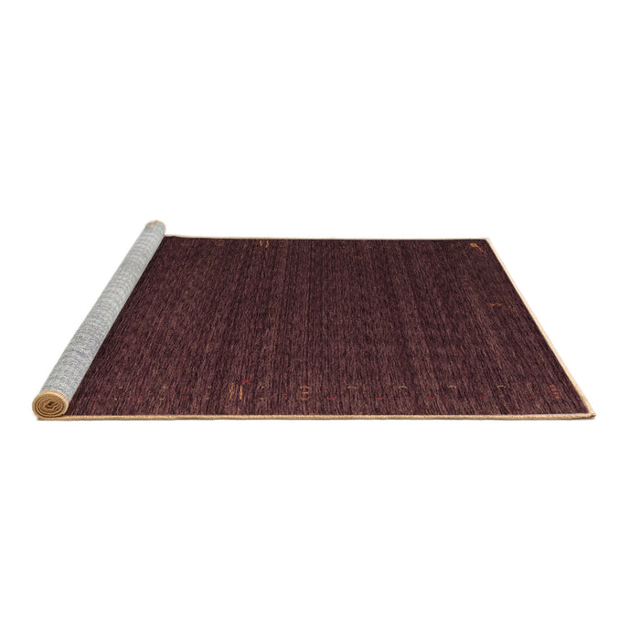 Sideview of Machine Washable Abstract Brown Contemporary Rug, wshcon1619brn