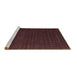 Sideview of Machine Washable Abstract Brown Contemporary Rug, wshcon1619brn