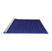 Sideview of Machine Washable Abstract Blue Contemporary Rug, wshcon1619blu