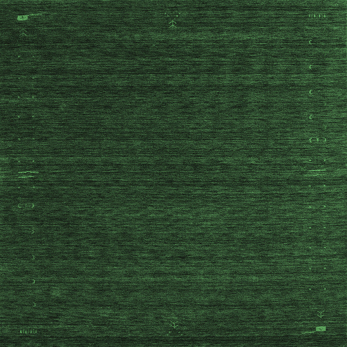 Square Abstract Emerald Green Contemporary Rug, con1619emgrn