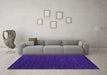 Machine Washable Abstract Purple Contemporary Area Rugs in a Living Room, wshcon1619pur