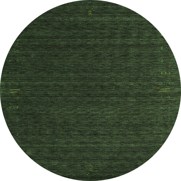 Square Abstract Green Contemporary Rug, con1619grn