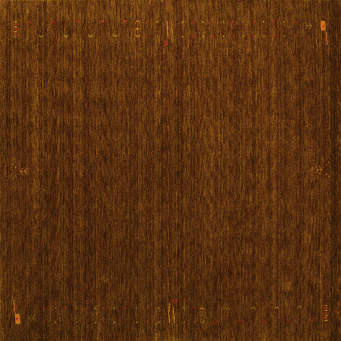 Square Abstract Yellow Contemporary Rug, con1619yw