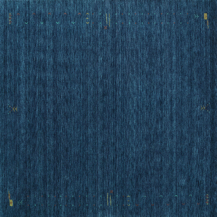 Square Abstract Turquoise Contemporary Rug, con1619turq