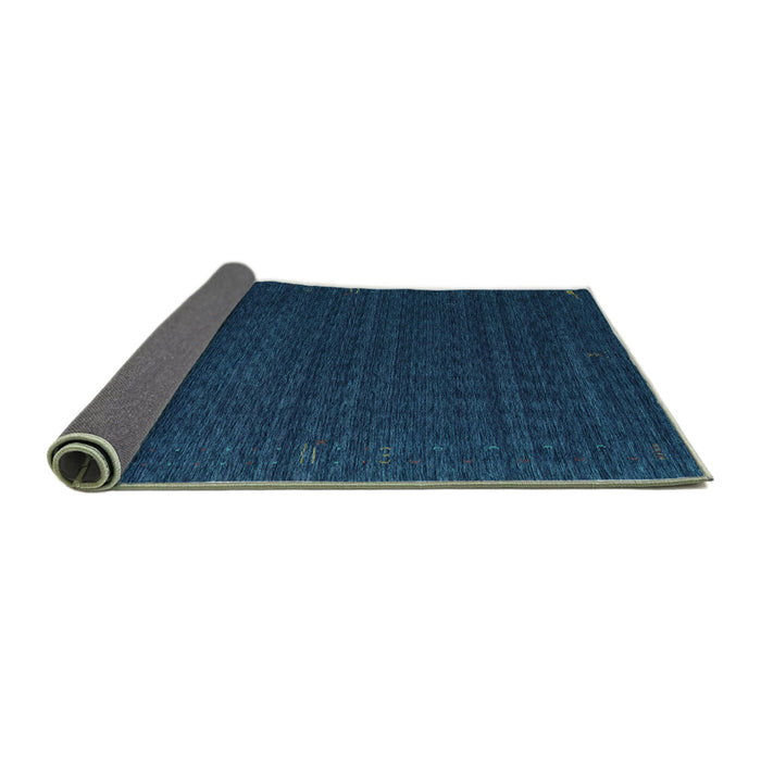 Sideview of Abstract Turquoise Contemporary Rug, con1619turq