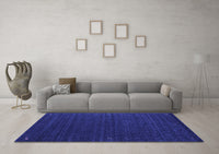 Machine Washable Abstract Blue Contemporary Rug, wshcon1619blu