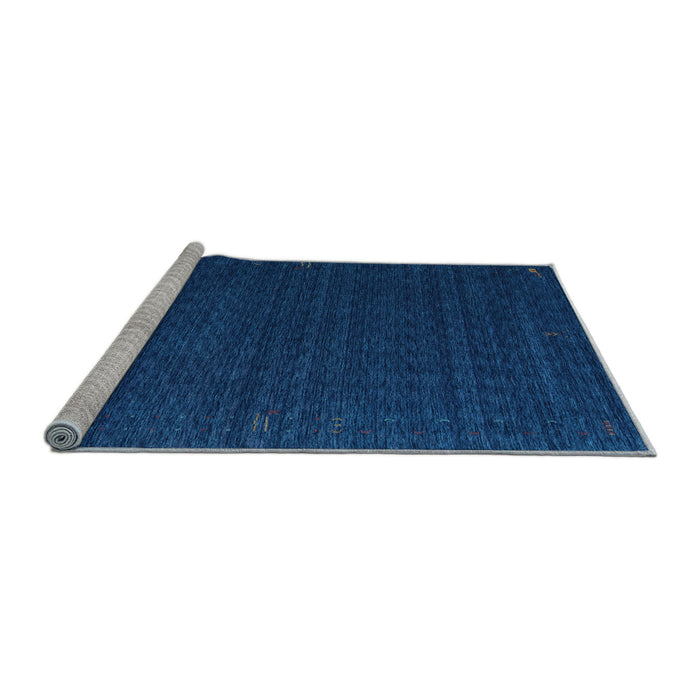 Sideview of Machine Washable Abstract Light Blue Contemporary Rug, wshcon1619lblu