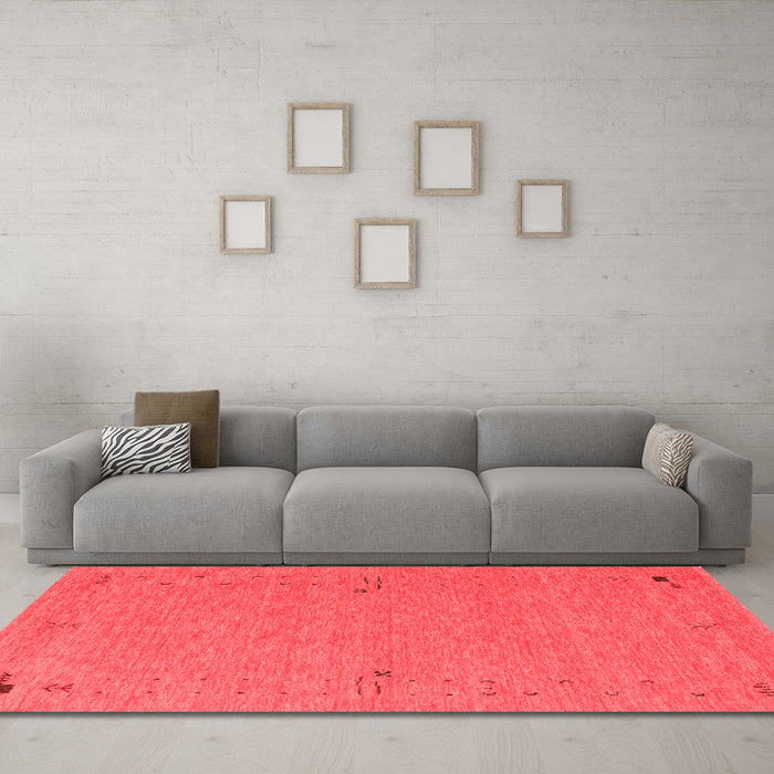 Contemporary Red Washable Rugs