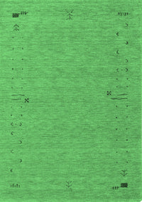 Abstract Emerald Green Contemporary Rug, con161emgrn