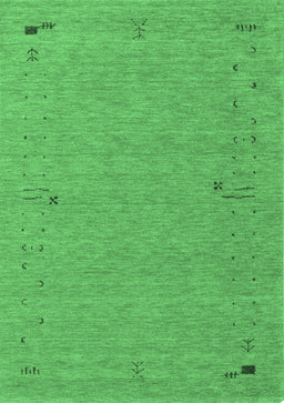 Abstract Emerald Green Contemporary Rug, con161emgrn