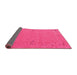 Sideview of Abstract Pink Contemporary Rug, con161pnk