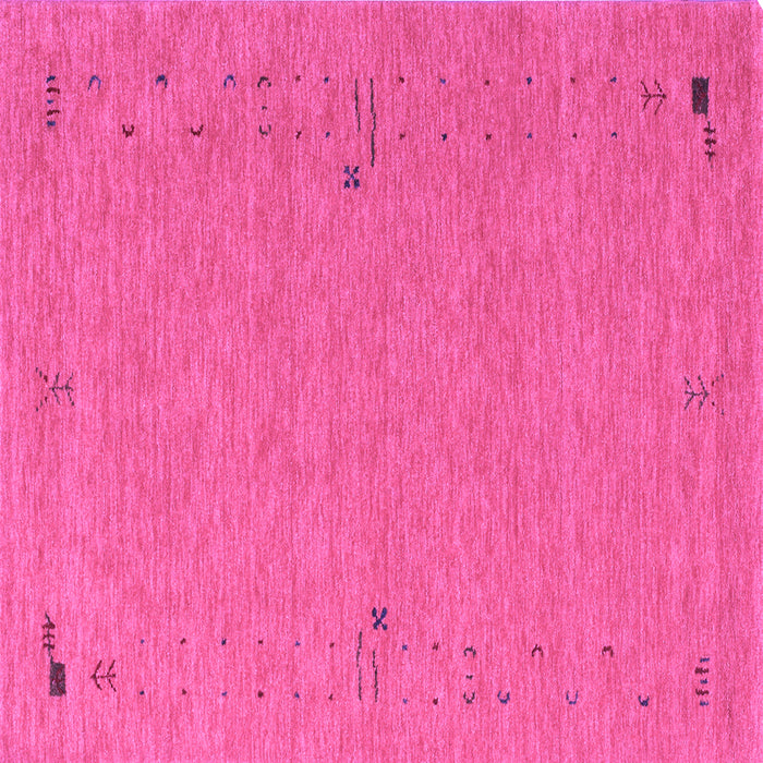 Square Abstract Purple Contemporary Rug, con161pur