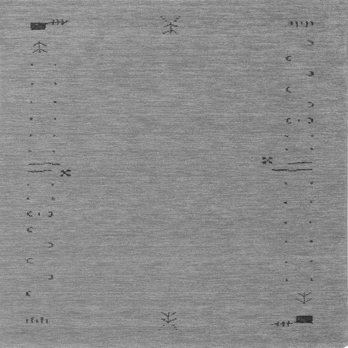 Round Machine Washable Abstract Gray Contemporary Rug, wshcon161gry