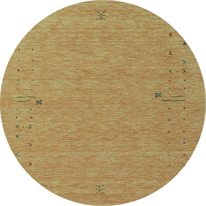 Round Abstract Light Blue Contemporary Rug, con161lblu