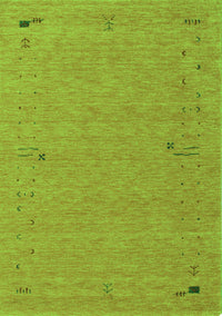 Abstract Green Contemporary Rug, con161grn