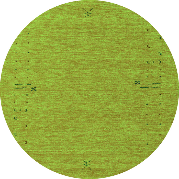 Machine Washable Abstract Green Contemporary Area Rugs, wshcon161grn