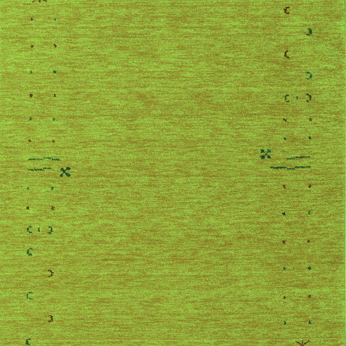 Serging Thickness of Machine Washable Abstract Green Contemporary Area Rugs, wshcon161grn