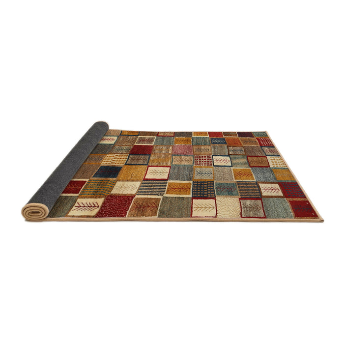 Thickness of Contemporary Dark Sienna Brown Modern Rug, con1620