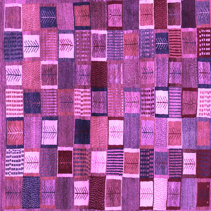 Square Machine Washable Abstract Purple Contemporary Area Rugs, wshcon1620pur