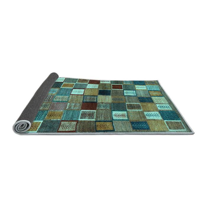 Sideview of Abstract Light Blue Contemporary Rug, con1620lblu