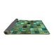 Sideview of Abstract Turquoise Contemporary Rug, con1620turq