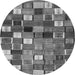 Square Abstract Gray Contemporary Rug, con1620gry