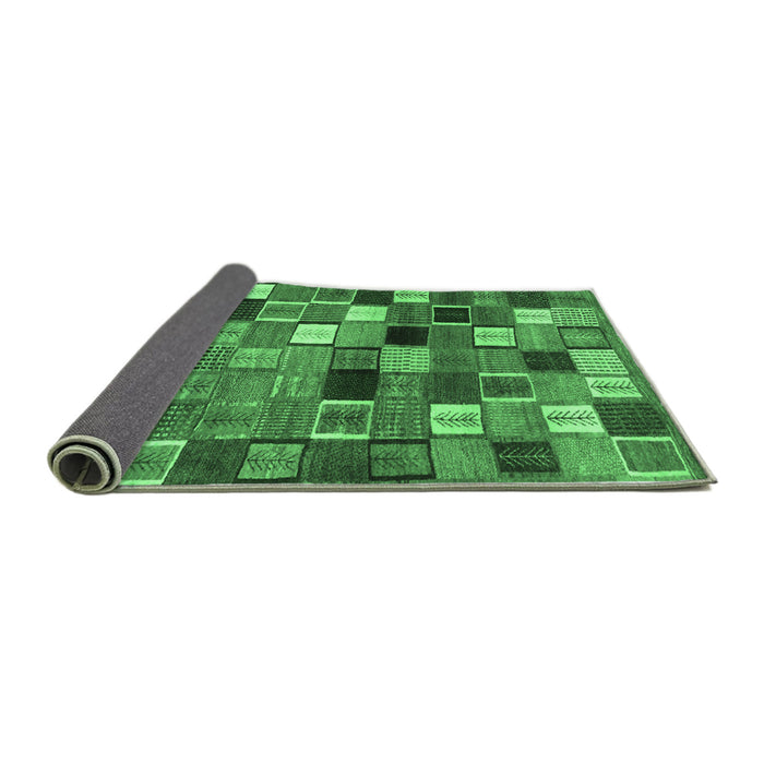 Sideview of Abstract Emerald Green Contemporary Rug, con1620emgrn
