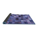 Sideview of Abstract Blue Contemporary Rug, con1620blu