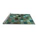 Sideview of Machine Washable Abstract Light Blue Contemporary Rug, wshcon1620lblu