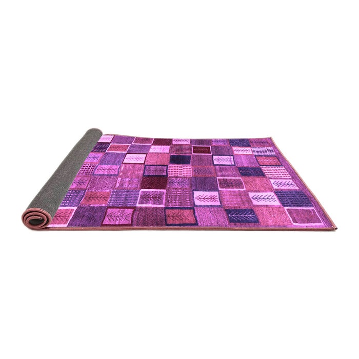 Sideview of Abstract Purple Contemporary Rug, con1620pur