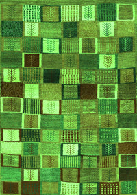 Abstract Green Contemporary Rug, con1620grn