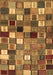 Machine Washable Abstract Brown Contemporary Rug, wshcon1620brn