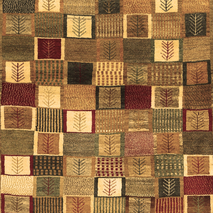 Machine Washable Abstract Brown Contemporary Rug, wshcon1620brn