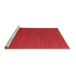 Sideview of Machine Washable Abstract Brown Contemporary Rug, wshcon1621brn