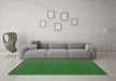 Machine Washable Abstract Emerald Green Contemporary Area Rugs in a Living Room,, wshcon1621emgrn