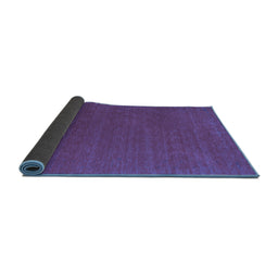 Sideview of Abstract Blue Contemporary Rug, con1621blu