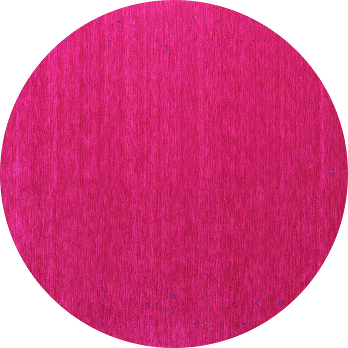 Round Machine Washable Abstract Pink Contemporary Rug, wshcon1621pnk