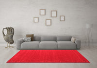 Machine Washable Abstract Red Contemporary Rug, wshcon1621red