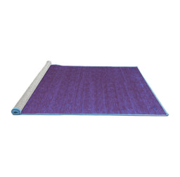 Sideview of Machine Washable Abstract Blue Contemporary Rug, wshcon1621blu