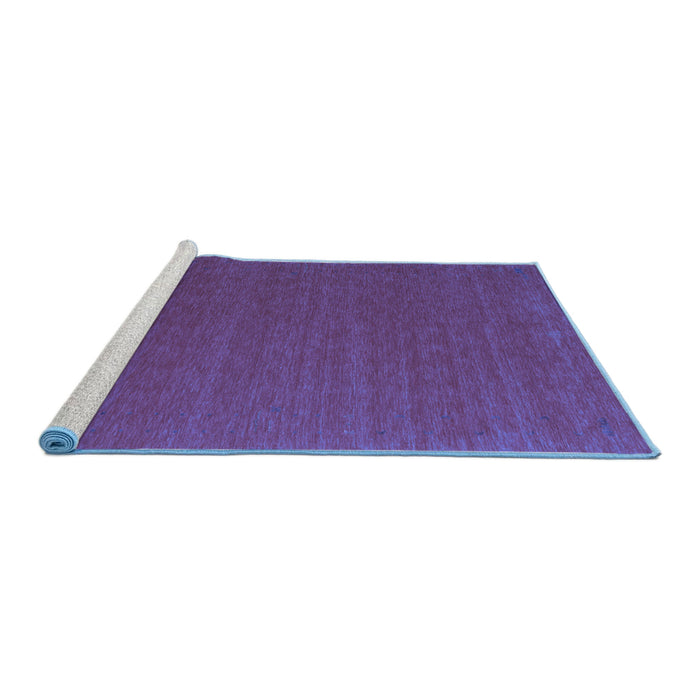 Sideview of Machine Washable Abstract Blue Contemporary Rug, wshcon1621blu