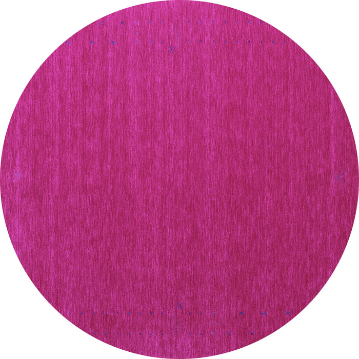 Round Abstract Purple Contemporary Rug, con1621pur