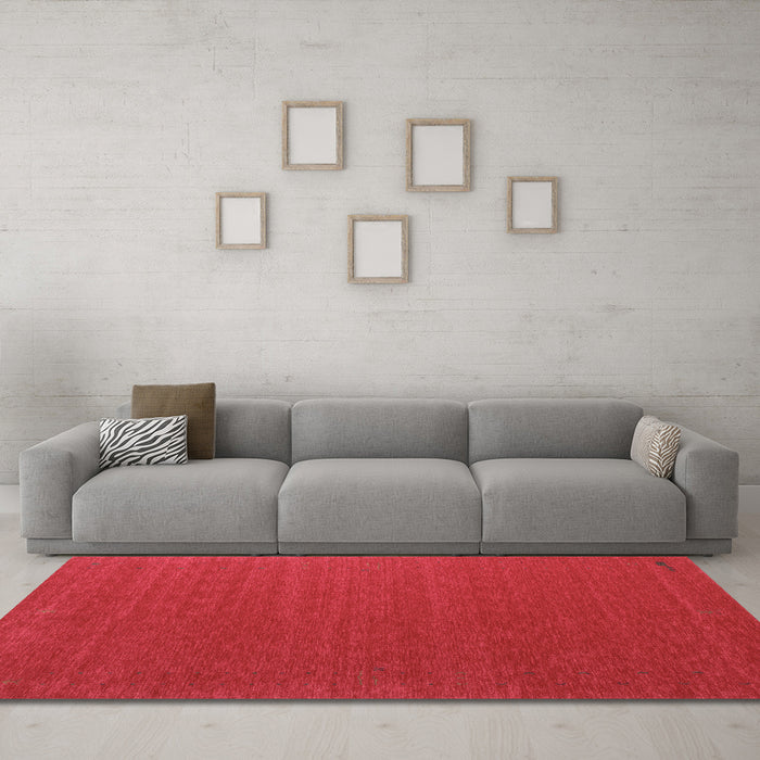 Machine Washable Abstract Brown Contemporary Rug in a Living Room,, wshcon1621brn