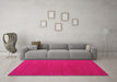 Machine Washable Abstract Pink Contemporary Rug in a Living Room, wshcon1621pnk