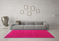 Machine Washable Abstract Pink Contemporary Rug, wshcon1621pnk