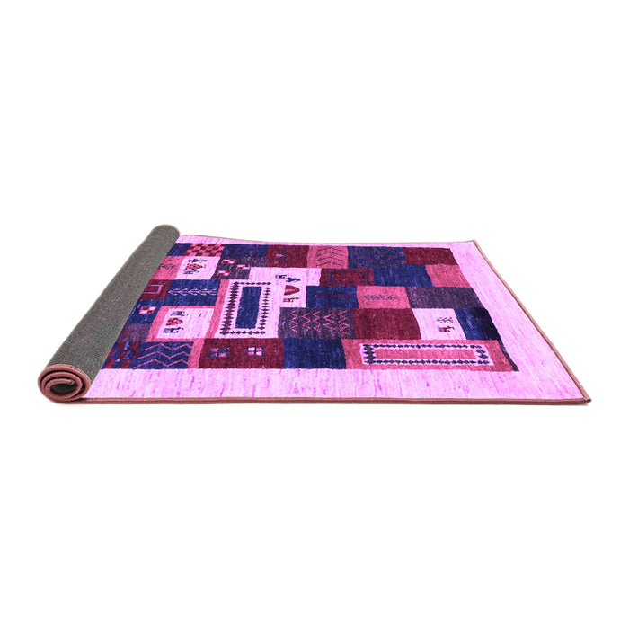 Sideview of Abstract Purple Contemporary Rug, con1622pur