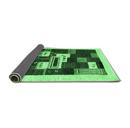 Sideview of Abstract Emerald Green Contemporary Rug, con1622emgrn