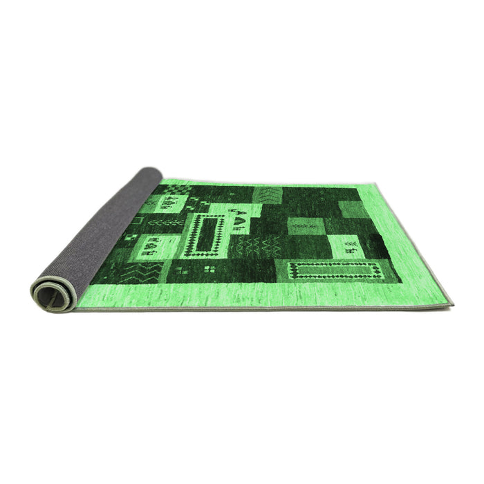 Sideview of Abstract Emerald Green Contemporary Rug, con1622emgrn